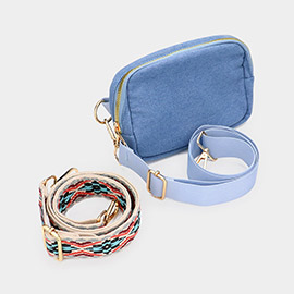 Interchangeable Strap Denim Sling Bag / Fanny Pack / Belt Bag