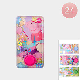 24PCS - Pig Printed Water Ring Toss Game Toys