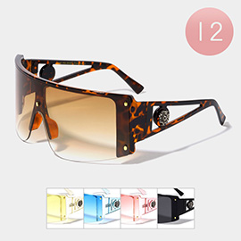 12PCS - Lion Pointed Visor Style Sunglasses