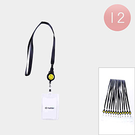 12PCS - Smile Pointed Keychain ID Holders