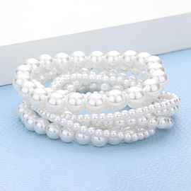 7PCS - Pearl Stretch Bracelets