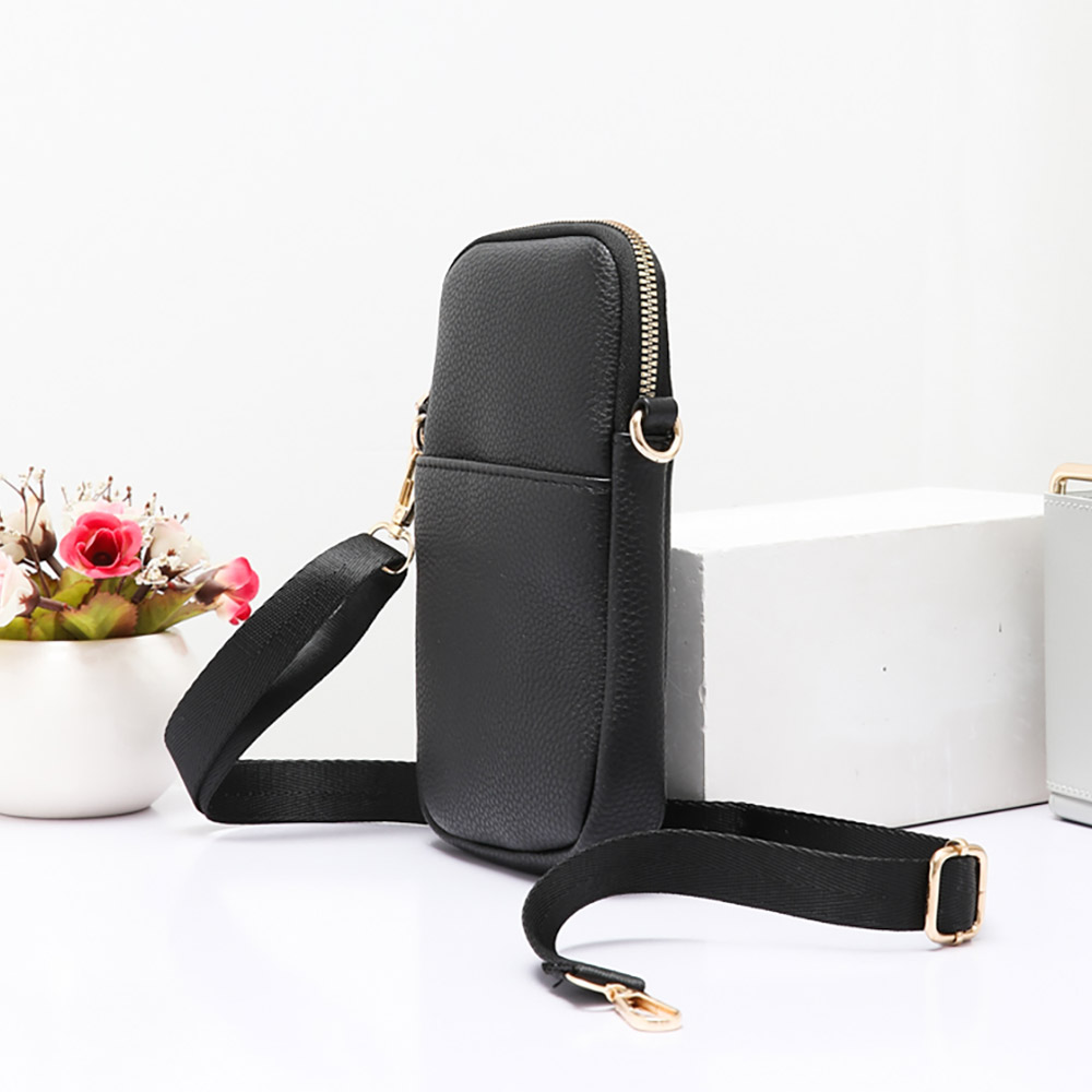 Faux Leather Rectangle Crossbody Bag