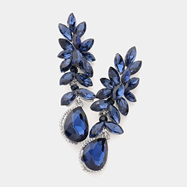 Crystal Rhinestone Marquise Evening Earrings