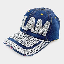 Glam Message Bling Baseball Cap