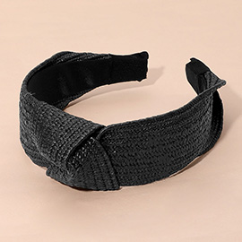 Straw Knot Burnout Headband