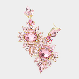 Marquise Crystal Cluster Evening Earrings
