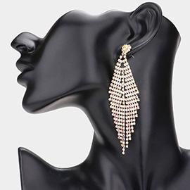 CZ Pave Dangle Evening Earrings