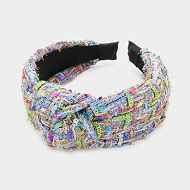 Embroidery Burnout Knot Headband