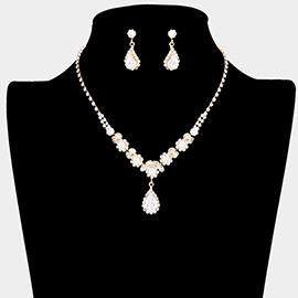 CZ Teardrop Accented Necklace
