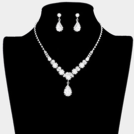 CZ Teardrop Accented Necklace