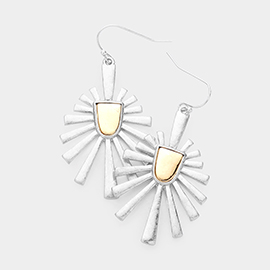 Abstract Metal Dangle Earrings