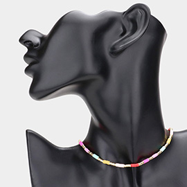 Heishi Beaded Choker Necklace