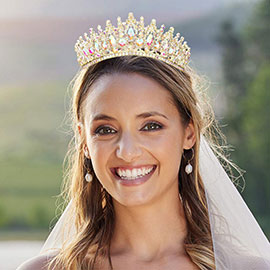 Multi Stone Embellished Princess Tiara