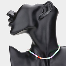 Colorful Beaded Choker Necklace