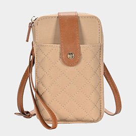 Stitch Wallet on Chain Wristlet Clutch / Crossbody Bag
