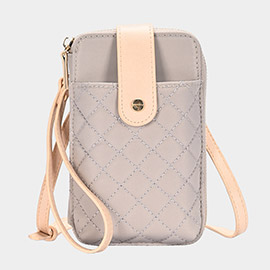 Stitch Wallet on Chain Wristlet Clutch / Crossbody Bag