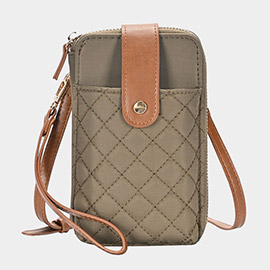 Stitch Wallet on Chain Wristlet Phone Clutch / Crossbody Bag