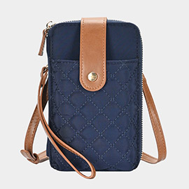 Stitch Wallet on Chain Wristlet Clutch / Crossbody Bag