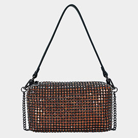 Round Stone Embellished Tote / Crossbody Bag