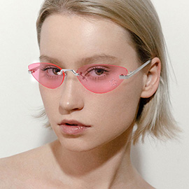 Studded Star Pointed Tinted Wayfarer Sunglasses