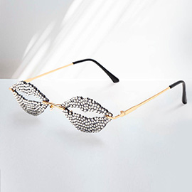 Bling Lips Wayfarer Sunglasses