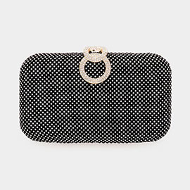 Stone Embellished Evening Clutch / Crossbody Bag