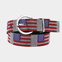 Bling American USA Flag Belt