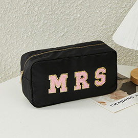 MRS Glittered Chenille Message Pouch Bag