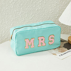 MRS Glittered Chenille Message Pouch Bag