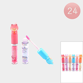 24PCS - Frog Raincoat Character Lip Oils