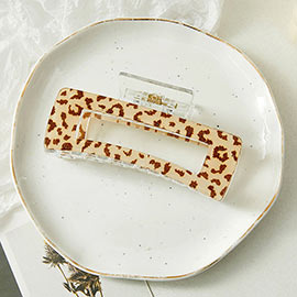 Leopard Patterned Hair Claw Clip