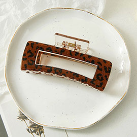 Leopard Patterned Hair Claw Clip