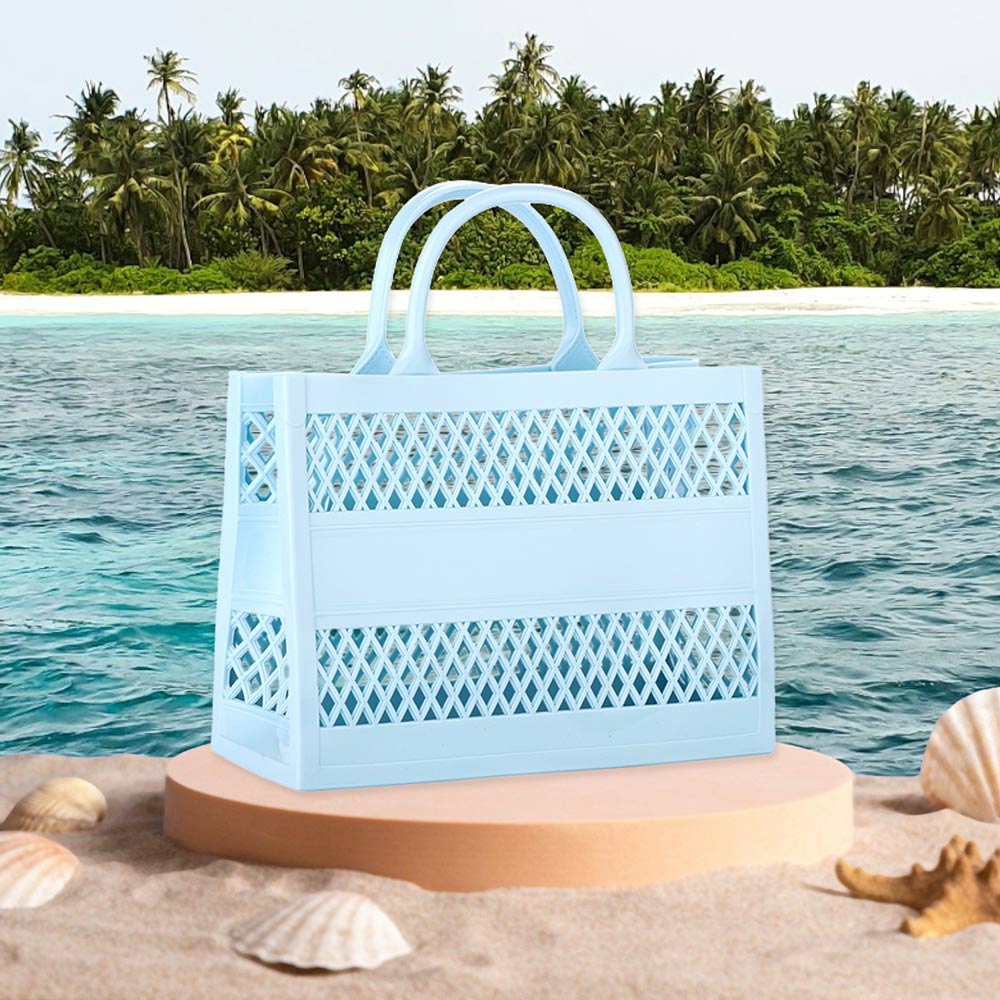 Solid Jelly Rubber Tote Bag