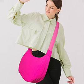 Solid Nylon Sling Bag / Crossbody Bag