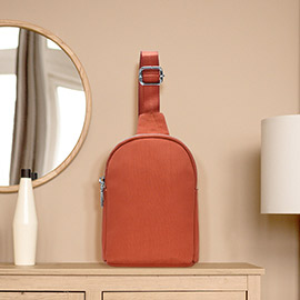 Solid Nylon Mini Sling Bag