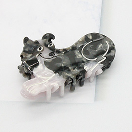 Dog Celluloid Acetate Hair Claw Clip