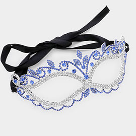 Rhinestone Sprout Pointed Masquerade Mask