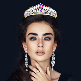 Marquise Stone Cluster Princess Tiara