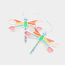 Colorful Dragonfly Dangle Earrings