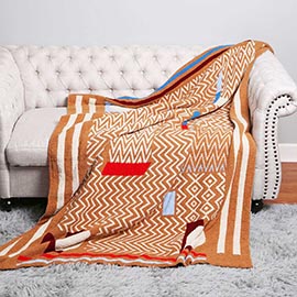 Geometric Patterned Throw Blanket