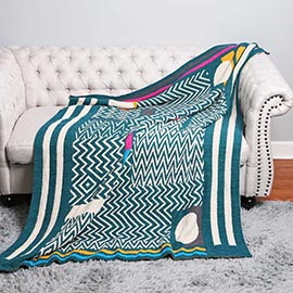 Geometric Patterned Throw Blanket