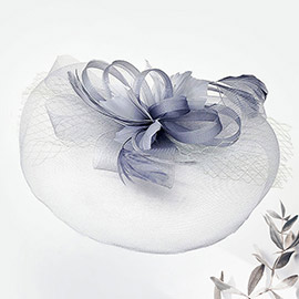 Feather Mesh Fascinator / Headband
