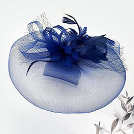 Feather Mesh Fascinator / Headband