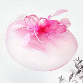 Feather Mesh Fascinator / Headband