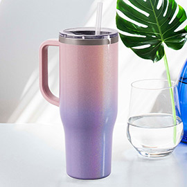 40oz Stainless Steel Ombre Tumbler with Handle