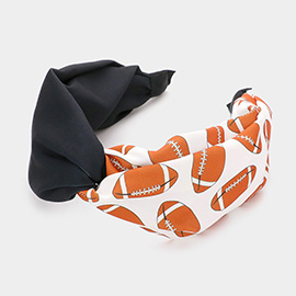Game Day Football Patterned Twisted Headband