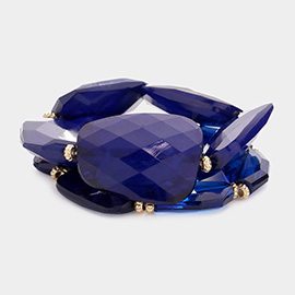 2PCS - Marbled Beaded Stretch Bracelets