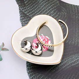 With Love Message Lips Heart Jewelry Dish