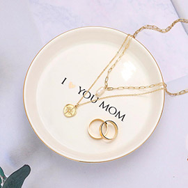 I Love You Mom Message Jewelry Dish