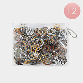 12Packs - Rubber Hair Bands